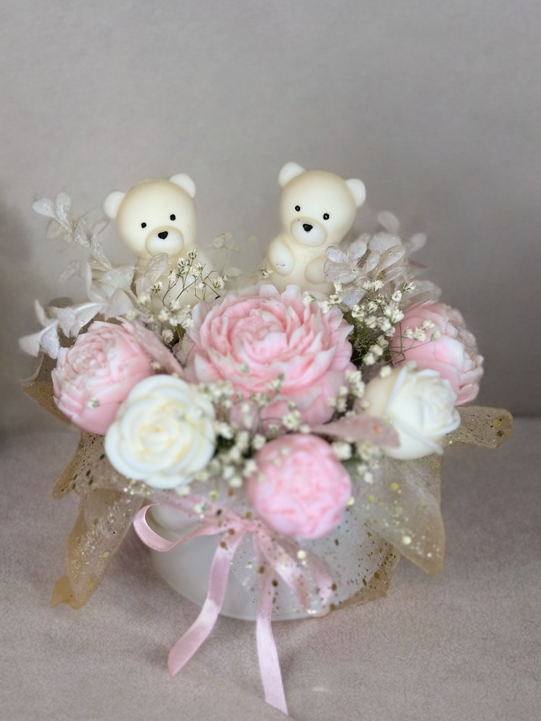 Κέρινη σύνθεση -lovely bears