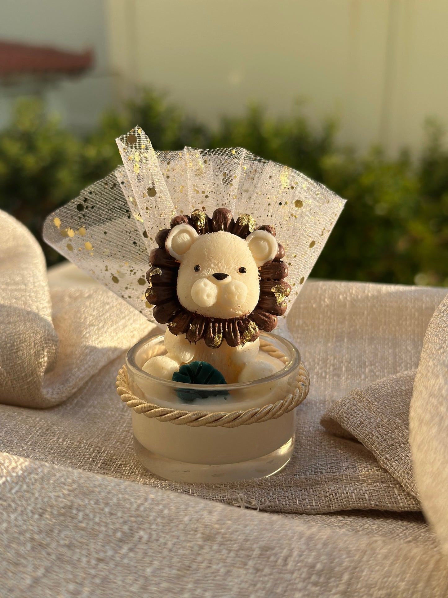 Μπομπονιέρα Λιονταράκι - κερί !