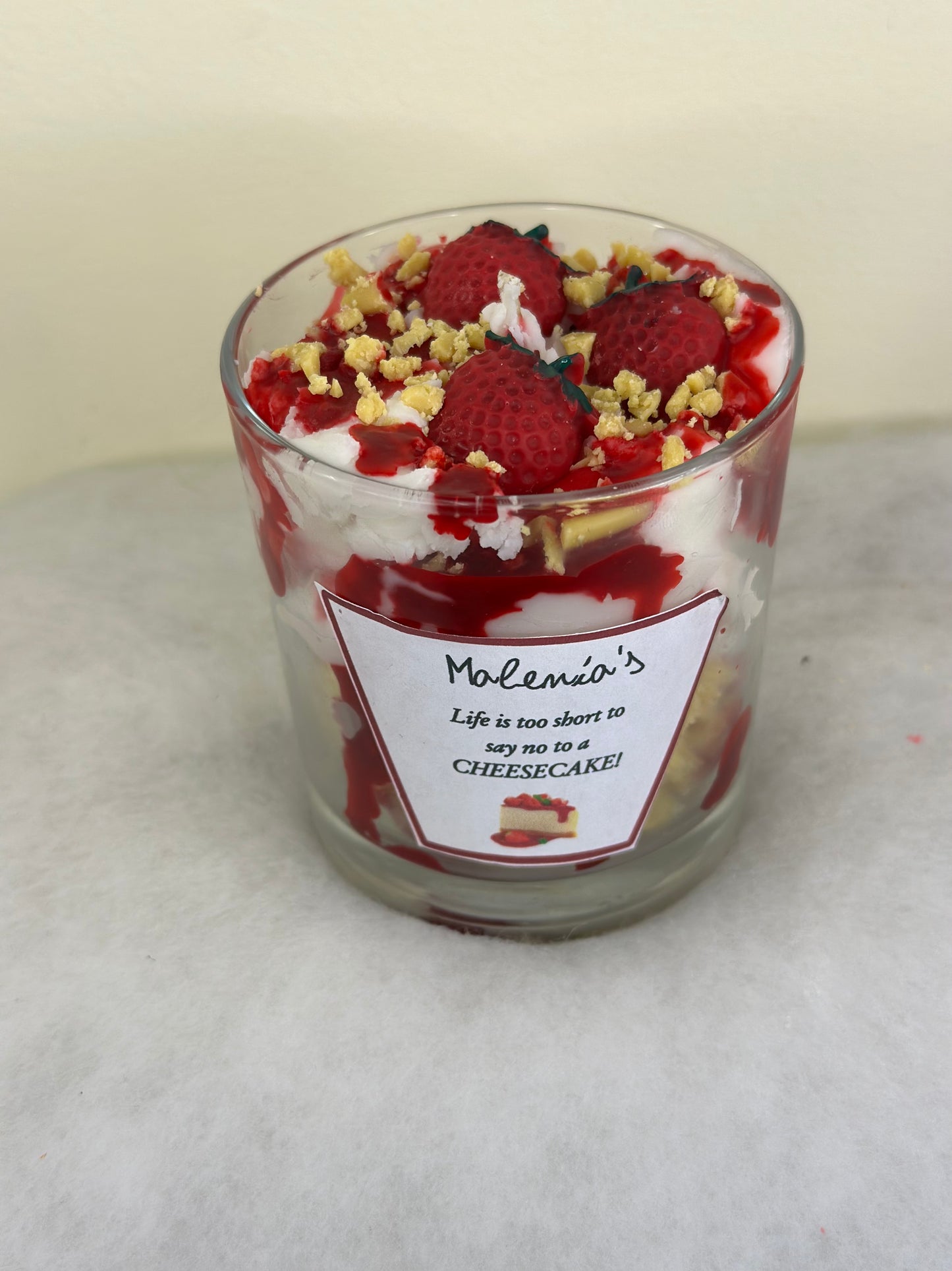 Κερί cheesecake Φράουλα !